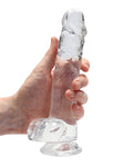 Shots Realrock Realistic Crystal Clear Dildo W/balls - Clear