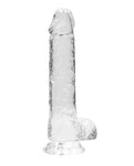 Shots Realrock Realistic Crystal Clear Dildo W/balls - Clear