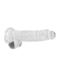 Shots Realrock Realistic Crystal Clear Dildo W/balls - Clear