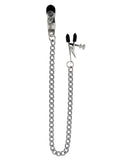 Spartacus Adjustable Broad Tip Nipple Clamps W-link Chain