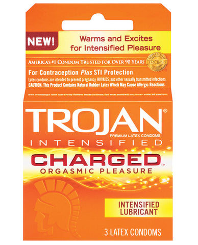 Trojan Intensified Charged Condoms - Box Of 3