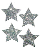 Pastease Petites Glitter Star - Silver O-s Pack Of 2