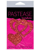 Pastease Glitter Peek A Boob Hearts - O/s