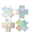 Pastease Holographic Plus X - Silver O-s Pack Of 2 Pair