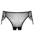 Adore Lavish & Lace Crotchless Panty Black O-s