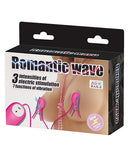 Romantic Wave Electro Shock Vibrating Nipple Clamps - Rose