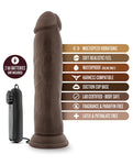 Blush Dr. Skin Dr. Throb 9.5" Cock W-suction Cup - Chocolate