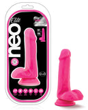 Blush Neo Elite 7.5" Silicone Dual Density Cock W/balls - Neon Pink
