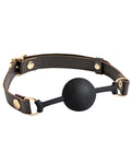 Spartacus Silicone Ball Gag - Brown Leather Strap Ball