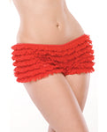 Ruffle Shorts W/back Bow Detail Red Xxl