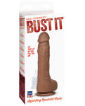 Bust It Squirting Realistic Cock W/1 Oz Nut Butter - Black