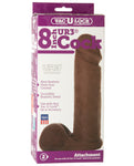 Vac-u-lock 8" Ultraskyn Cock Attch. - Brown