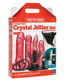 Vac-u-lock Vibrating Crystal Jellies Set W-wireless Remote - Pink