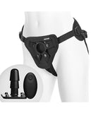 Vac-u-lock Supreme Harness W-vibrating Plug - Black