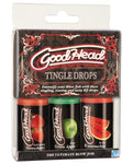 Good Head Tingle Drops - 1oz Bottle Asst. Flavors Pack Of 3