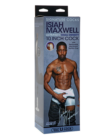 Signature Cocks Ultraskyn 10" Cock W-removable Vac-u-lock Suction Cup - Isiah Maxwell