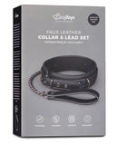 Easy Toys Fetish Collar W-leash - Black