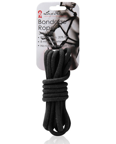 Lux Fetish Bondage Rope - 3 M Black
