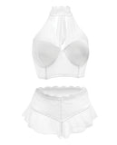 Premiere Embroidered Halter & Panty White 3x