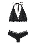 Vibes Not Your Bitch Bralette & Cheeky Panty Black