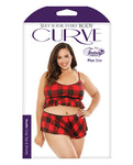 Curve Noelle Crop Cami & Shortie Set Red/black