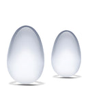 Glas 2 Pc Glass Yoni Eggs Set - Clear