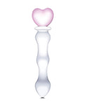 Glas 8" Sweetheart Glass Dildo - Pink-clear