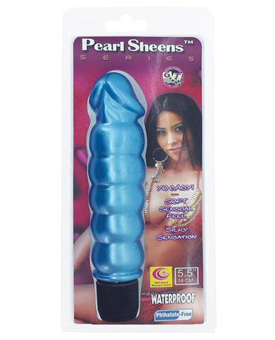 Pearl Sheens 5.5" Vibe W/beads - Blue