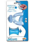 Wet Dreams Tongue Star Vibe - Clear W/10 Ml Liquor Lube Pillow