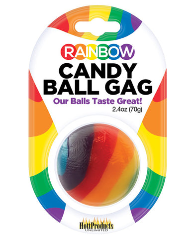 Rainbow Candy Ball Gag - Strawberry