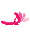 Happy Rabbit Strapless Strap On Rabbit Vibe - Pink