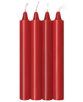 The 9's Make Me Melt Sensual Warm Drip Candles - Red Hot Pack Of 4