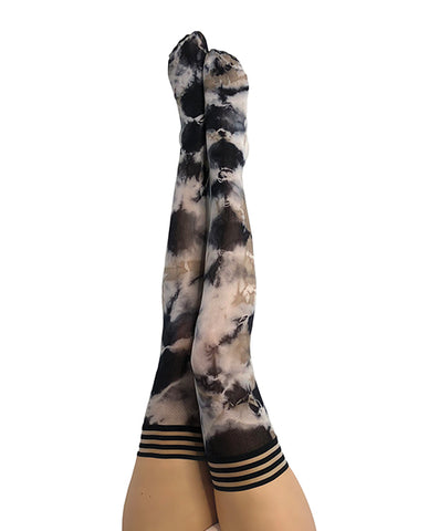 Kix'ies Mckenzie Tie Die Thigh High Black/tan