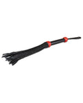 Sultra 16" Lambskin Wrapped Grip Flogger - Black-red