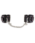 Sultra Lambskin Handcuffs W-5 1-2" Chain - Black