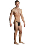 Male Power G-string W/front Ring Black O/s
