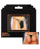 Male Power G-string W/front Ring Black O/s