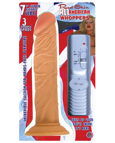 Real Skin All American Whoppers 7" Vibrating Dong