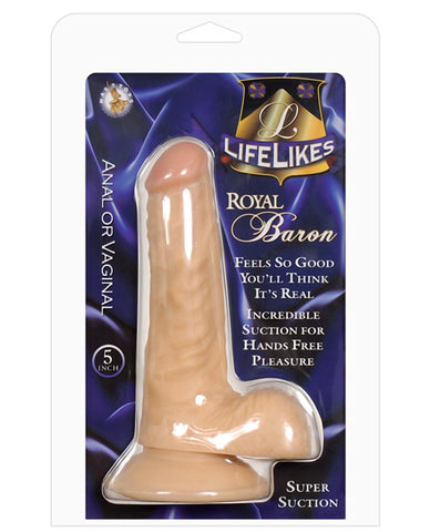 Lifelikes Royal Baron 5" Dong  W/suction Cup