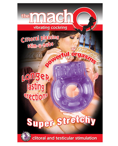 The Macho Vibrating Cockring - Purple
