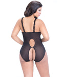 Lace Open Cup & Crotchless Teddy Qn