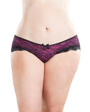 Cage Back Lace Panty Black/red S/m