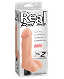 Real Feel No.2 Long 7.5" Vibe Waterproof - Mutli-speed Flesh