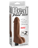 Real Feel No.2 Long 7.5" Vibe Waterproof - Mutli-speed Flesh