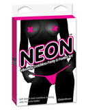 Neon Luv Touch Vibrating Crotchless Panties & Pastie - Pink