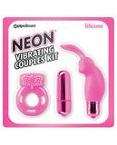 Neon Luv Touch Vibrating Couples Kit - Purple