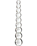 Icicles No. 2 Hand Blown Glass Massager - Clear Rippled