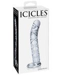 Icicles No. 66 Hand Blown Glass G Spot Dong - Clear