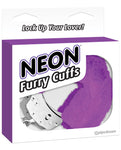 Neon Luv Touch Furry Cuffs - Purple