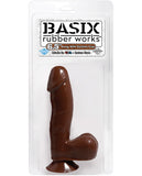 Basix Rubber Works 6.5" Dong W/suction Cup - Purple